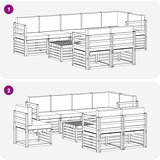  Set vanjskih sofa 9 kom. Prirodna i antracit Poliester | shoptok.hr