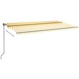 Tenda na ručno uvlačenje s LED svjetlima 600x350 cm žuto-bijela | Eponuda.ba