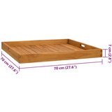  Pladanj za posluživanje 70 x 70 cm od masivne tikovine | shoptok.hr