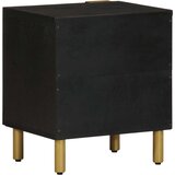 vidaXL Nočne omarice 2 kosa črna 40x33x46 cm trden mangov les | Shoptok.si