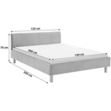 Livetastic OBLAZINJENA POSTELJA 120 cm x 200 cm , tekstil sivoroza | Shoptok.si