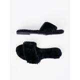 SEASTAR Black flip-flops with soft fur | ePonuda.com