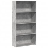  Regal za knjige siva boja betona 80x30x152 cm konstruirano drvo | shoptok.hr