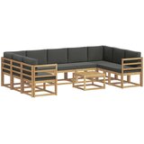  Set vanjskih sofa 10 pcs Bijela i antracit 59 x 59 x 37 cm | shoptok.hr