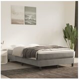  spring krevet s madracem svjetlosivi 120x200 cm baršunasti | shoptok.hr