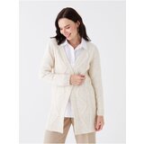 LC Waikiki Shawl Collar Self-Patterned Long Sleeve Women's Knitwear Cardigan Cene