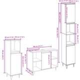 vidaXL 3-delni set kopalniškega pohištva star les inženirski les | Shoptok.si