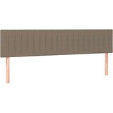  Box spring postelja z vzmetnico taupe 160x200 cm blago, (20892785) | Shoptok.si