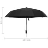  Automatski sklopivi ki&amp;scaron;obran crni 104 cm Slike