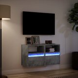  Zidni TV ormarići LED 2 kom boja betona 41x31x45 cm | shoptok.hr