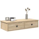 Maison Chic Stenska polica - Viseča Polica s predali sonoma hrast 80x34x17 cm inž. les, (21793639) | Shoptok.si