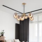  Luster na šipci LILOU 6xE14/5W/230V zlatna/crna/zadimljeno bež | Eponuda.com
