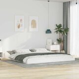  Krevetna konstrukcija Bijelo 200 x 220 cm Čvrsto borovo drvo | shoptok.hr
