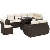 vidaXL 9-dijelni set vrtnih sofa s jastucima poliratan smeđi | shoptok.hr