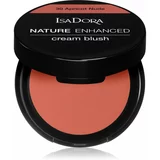 IsaDora Nature Enhanced Cream Blush kompaktno rumenilo sa četkicom i zrcalom nijansa 30 Apricot Nude