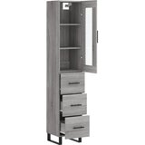  Visoka komoda siva sonome 34,5x34x180 cm od konstruiranog drva | shoptok.hr