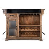 GINER Y COLOMER Rjava barska omarica iz mangovega lesa, granita in kovine 150 cm, (22147099) Cene