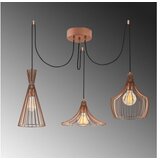 Opviq Visilica MEZOPOTAMIJA bakrena, metal, promjer 114 cm, visina 130 cm, podesiva visina, duljina kable 180 cm, 3 x E27 40 W, Mezopotamya - N-1292 | shoptok.hr
