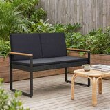  Vanjska klupa s jastukom Crna 107 x 61 x 80 cm poliratan | shoptok.hr