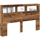 Ormarić za uzglavlje s LED svjetlima staro drvo 160x17x102 cm | shoptok.hr