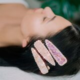 Crystallove Amethyst Hair Clip sponka za lase 1 kos | Shoptok.si