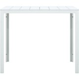 Furnova Klubska mizica bela 78x78x74 cm HDPE videz lesa, (21914314) | Shoptok.si