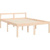 vidaXL Okvir kreveta s uzglavljem 4FT6 bračni od masivnog drva | shoptok.hr