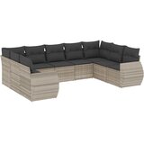  9-dijelni set vrtnih sofa od poliratana s jastucima svjetlosivi | shoptok.hr