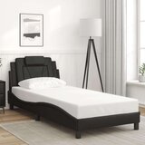  Okvir kreveta s LED svjetlima crni 90 x 190 cm od umjetne kože | shoptok.hr