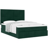  Otomanski krevet s madracima tamnozeleni 140x200 cm baršunasti | shoptok.hr