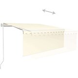 vidaXL Avtomatsko zložljiva tenda s senčilom 3x2,5 m krem | Shoptok.si