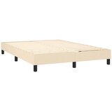  Krevet s oprugama i madracem krem 140x200 cm od tkanine | shoptok.hr