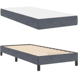 Box Postelja z vzmetnico z vzmetnico Temno siva 80 x 220 cm blago, (5000124041) | Shoptok.si