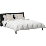 vidaXL Odeja Drugo z blazino 3 pcs Bela 240 x 200 cm Puh | Shoptok.si