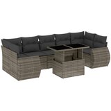 Maison Chic Seti vrtnega pohištva - Vrtna garnitura - Vrtni pohištvo set 8-delna z blazinami siv poli ratan, (21799322) | Shoptok.si