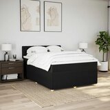  Krevet s oprugama i madracem crni 140x200 cm od tkanine | shoptok.hr