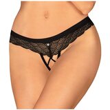 Obsessive Chemeris Crotchless Panties Black M/L | Shoptok.si
