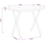  90 x 55 x 75 cm Čvrsto drvo akacije Prirodna i kava Pravokutni | shoptok.hr