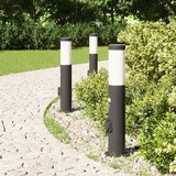 Stupić za zidne svjetiljke sa senzorom i utičnicom 3 kom 50 cm nehrđajući čelik IP44 | shoptok.hr