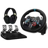 G 991-000539 Gaming Controller Aluminium, Black USB Steering wheel + pedals + headset PC, PlayStation 4, PlayStation 5, Playstation 3