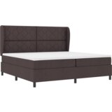  Okvir za krevet s madracem u tamnosmeđoj boji 200x200 cm Tkanina | shoptok.hr