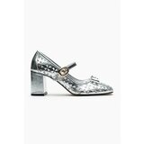 NİŞANTAŞI SHOES Every Silver Patent Leather Bow Detail Women's High Heel Shoes | shoptok.hr