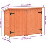  Kućica za pohranu 120 x 50 x 91 cm drvena | shoptok.hr