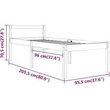  Postelja za starejše 90x200 cm trdna borovina, (20647570) | Shoptok.si