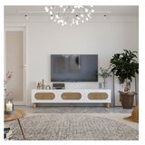 Hanah home tv polica elena white rattan | ePonuda.com