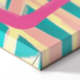  Slika - Pink Flamingo - Abstract Flamingo Against Palms and Ice Cubes 60x90 Akustična | shoptok.hr