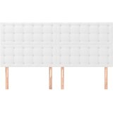  Uzglavlje Bijelo 200x5x118/128 cm Imitacija kože | shoptok.hr