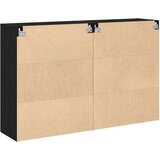  Zidna komoda Set od 2 Crna hrastovina Konstruirano drvo | shoptok.hr