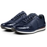 Ducavelli Marvelous Genuine Leather Men's Casual Shoes Navy Blue Cene
