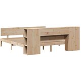 vidaXL Knjižna postelja brez vzmetnice 200x200 cm trdna borovina | Shoptok.si